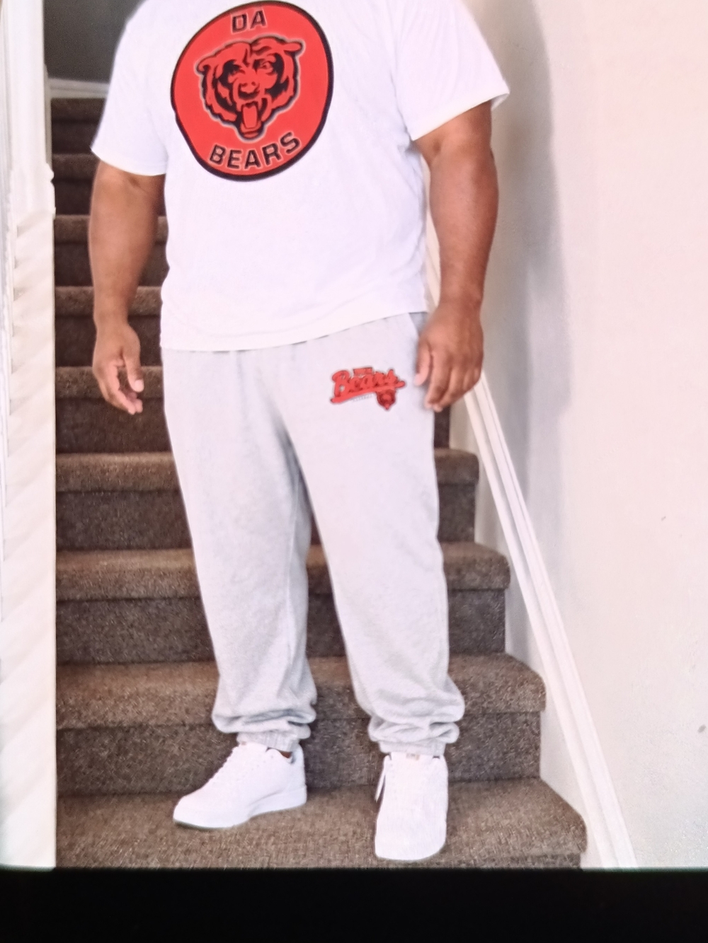 Men's Gray Sweatpants with Bears Logo New 3XL